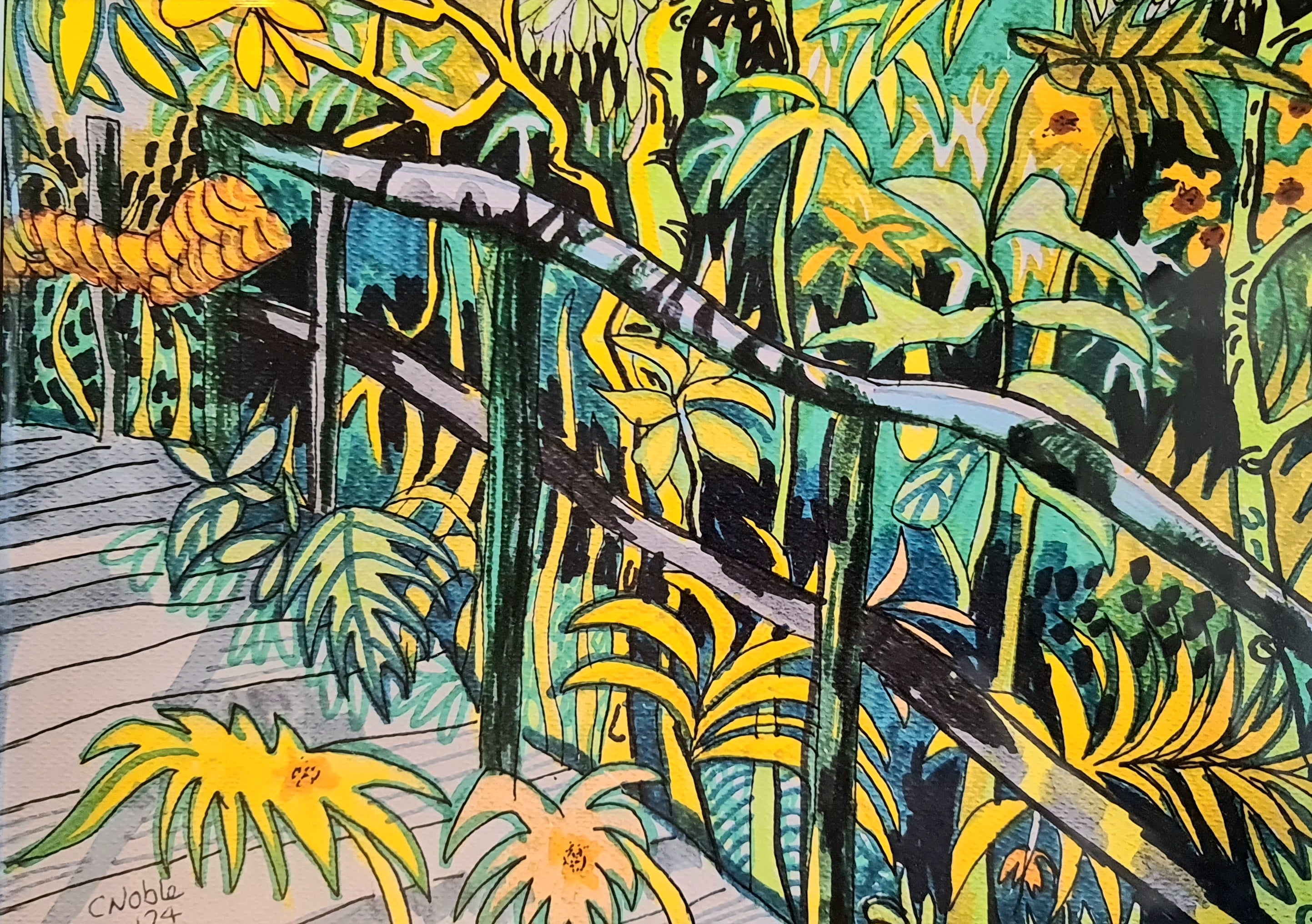 Leaves Over Bridge - Limited Edition Giclee Print