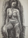 Woman Perched on Seat - limited edition giclee print