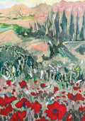 Tuscany Poppies - limited edition giclee print